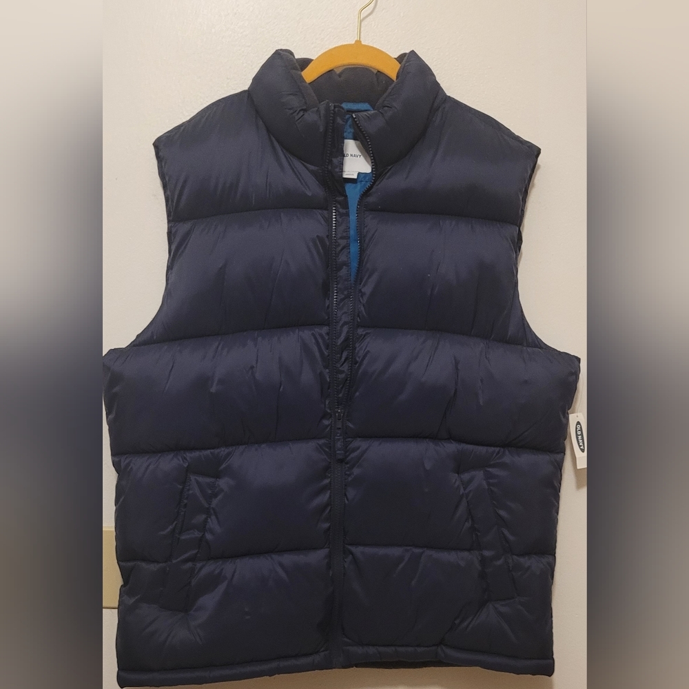 Mens XL Frost Freeze Old Navy Puffer Vest Navy